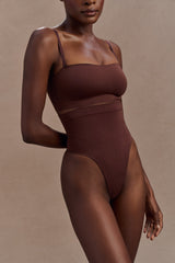 Saria High Waist Shapewear Briefs - Espresso