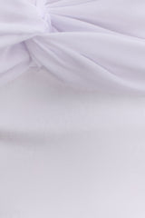 Talia Chiffon And Linen Halter Top - White