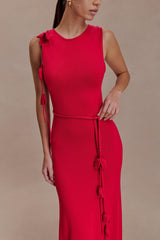 Monay Tulip Maxi Dress - Raspberry
