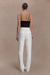 Maude Crepe Straight Leg Pants - Ivory