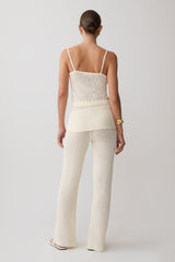 Mattais Boucle Knit Pants - Ivory