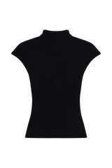 Sonny Short Sleeve Knit Top - Black