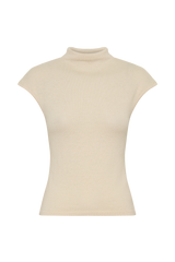 Sonny Short Sleeve Knit Top - Cream