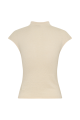 Sonny Short Sleeve Knit Top - Cream