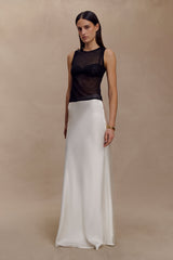 Dollie Sheer Knit Tank Top - Black