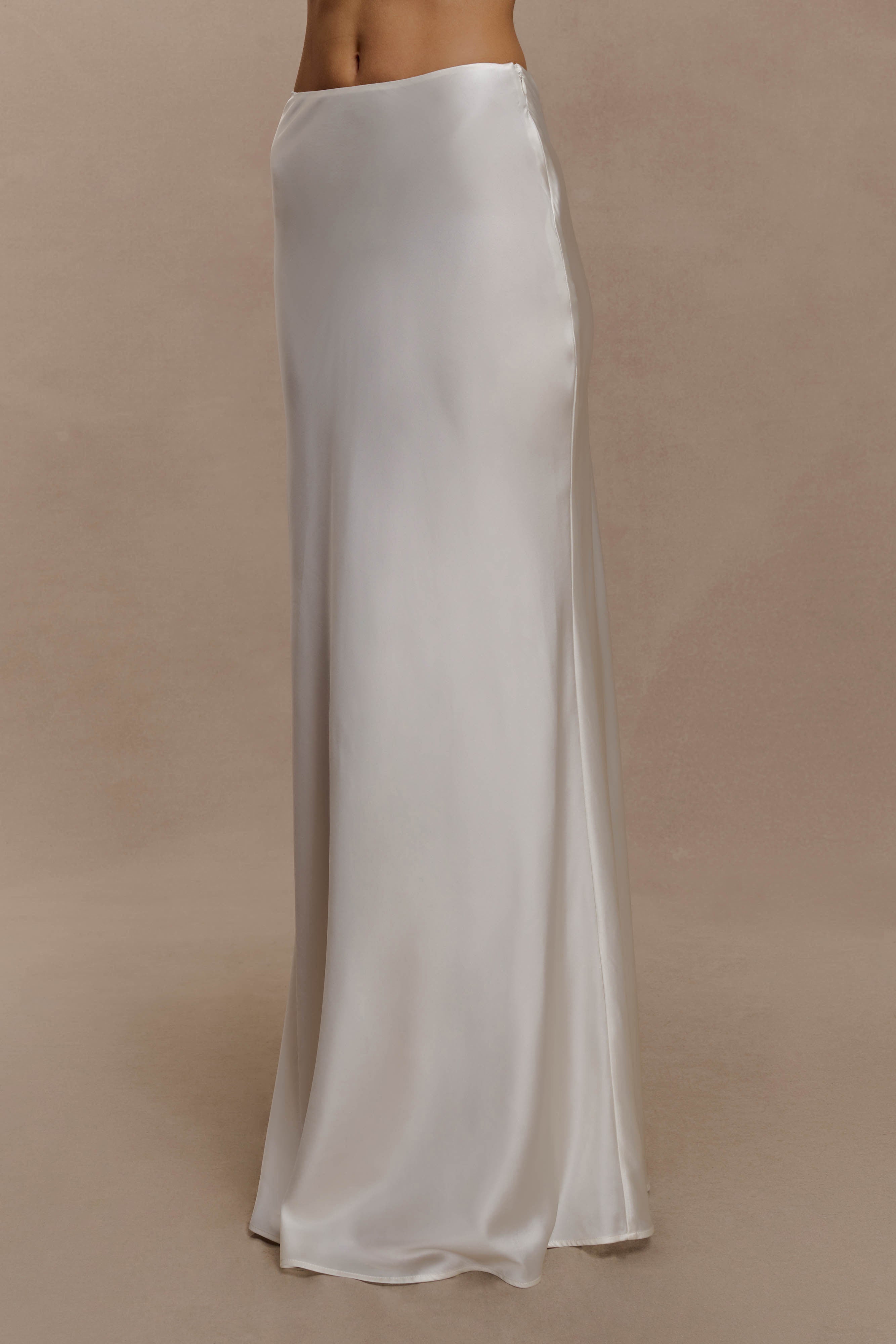 Sabrina Silk Blend Maxi Skirt - Ivory
