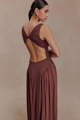Marnie Modal Sleeveless Maxi Dress - Chocolate