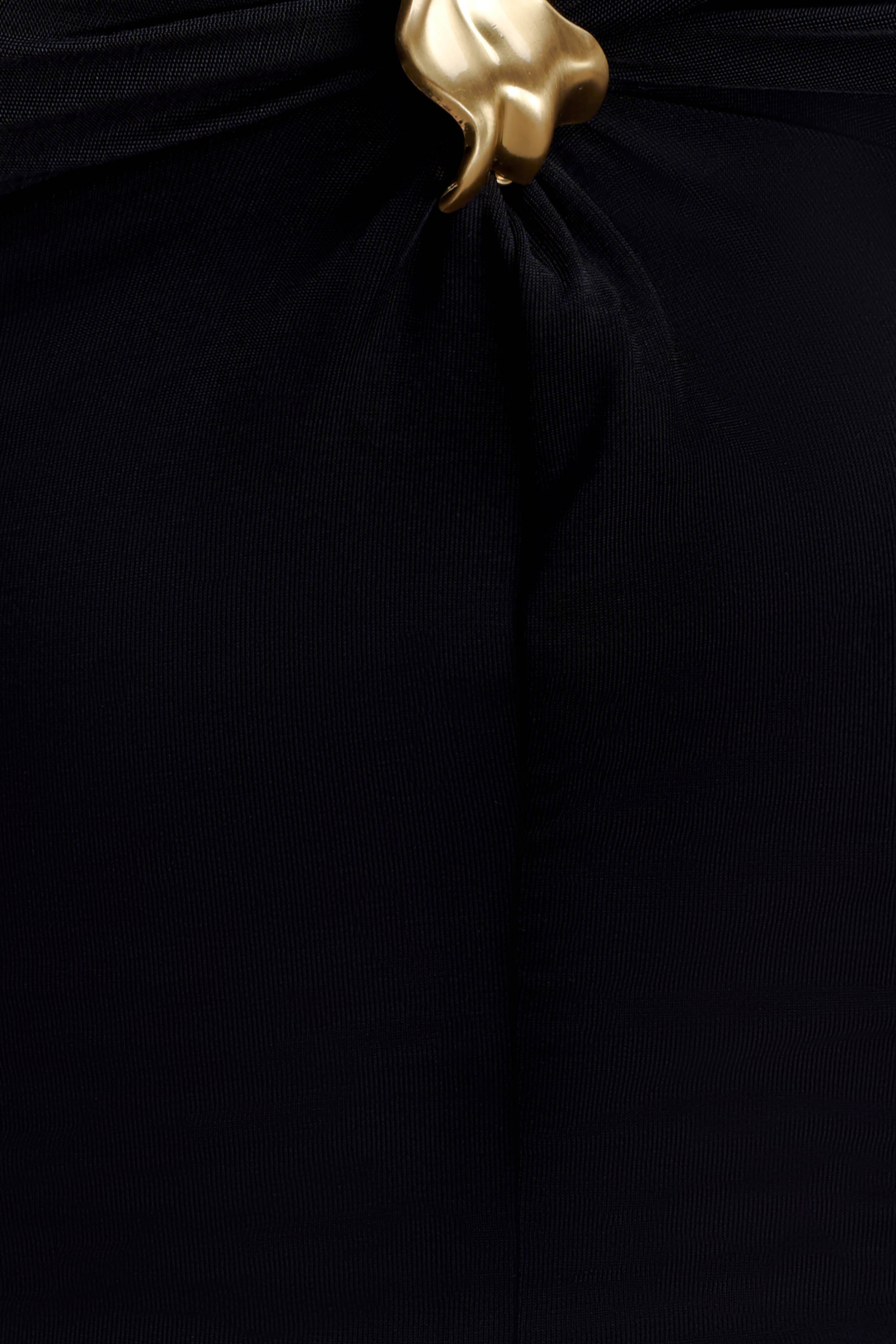 Spencer Slinky Top with Hardware - Black