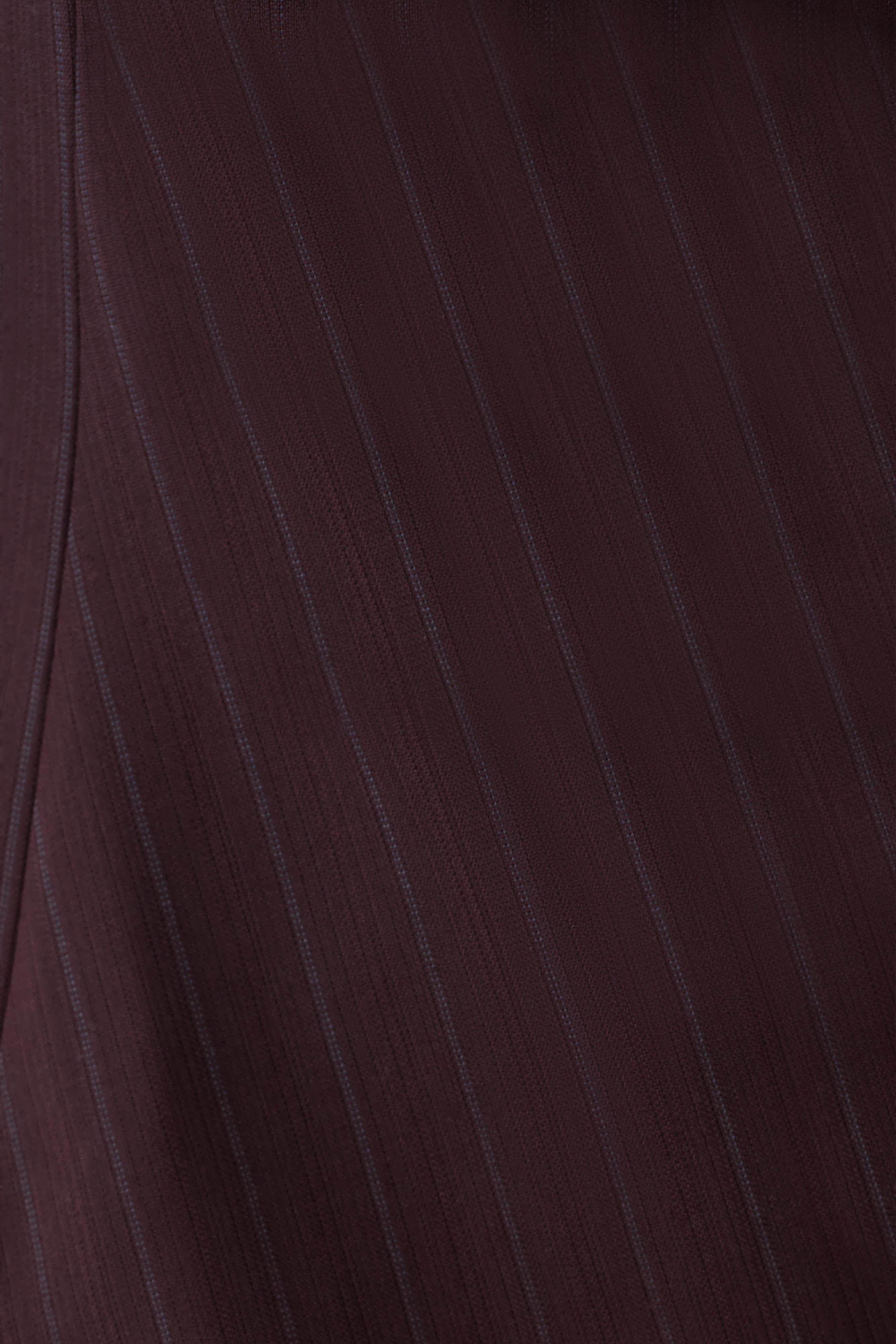 Agatha Square Neck Blazer - Plum Pinstripe