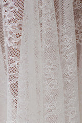 Haime Lace Hankie Midi Skirt - Ivory