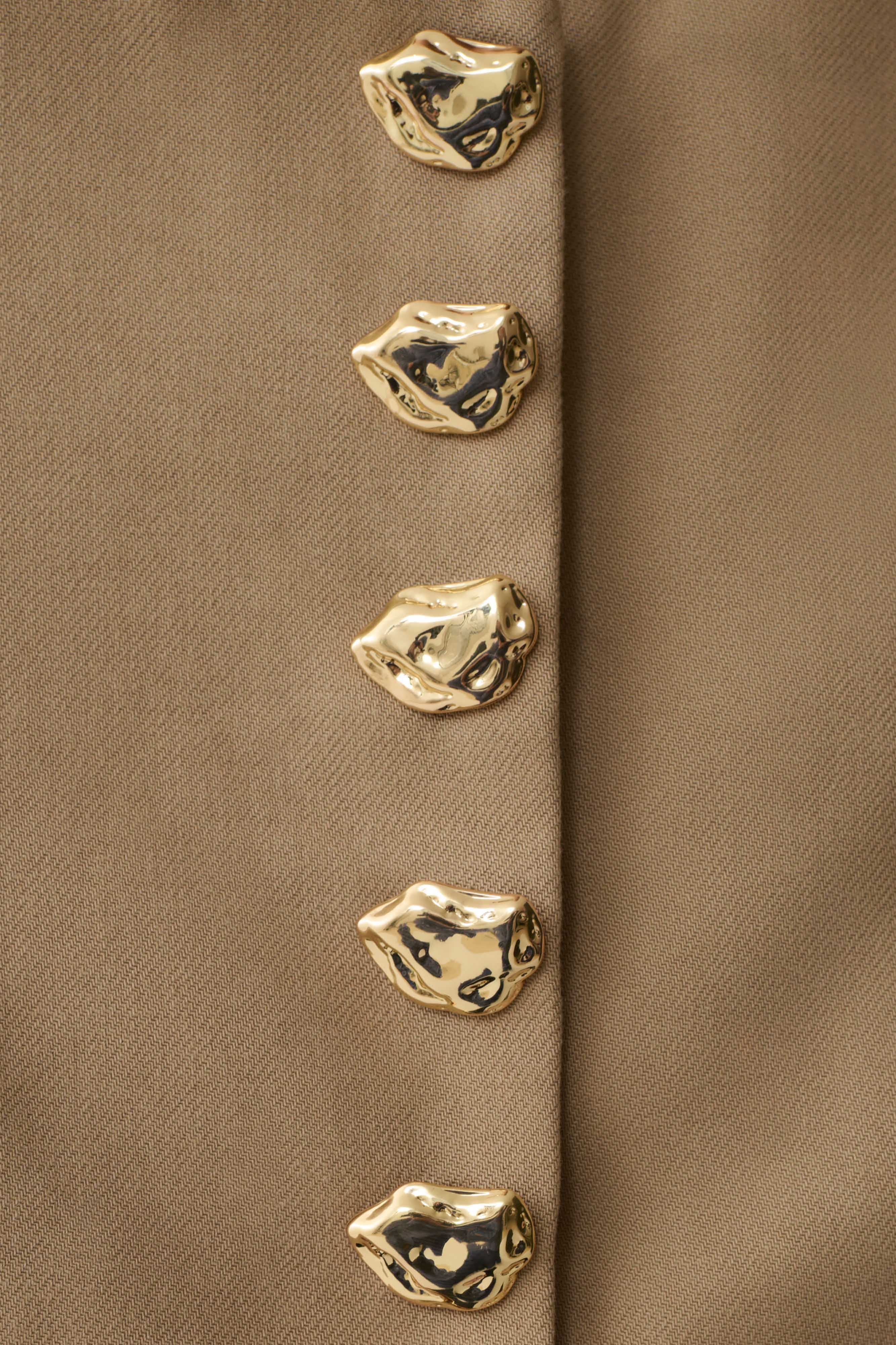 Marielle Button Up Cropped Jacket - Taupe