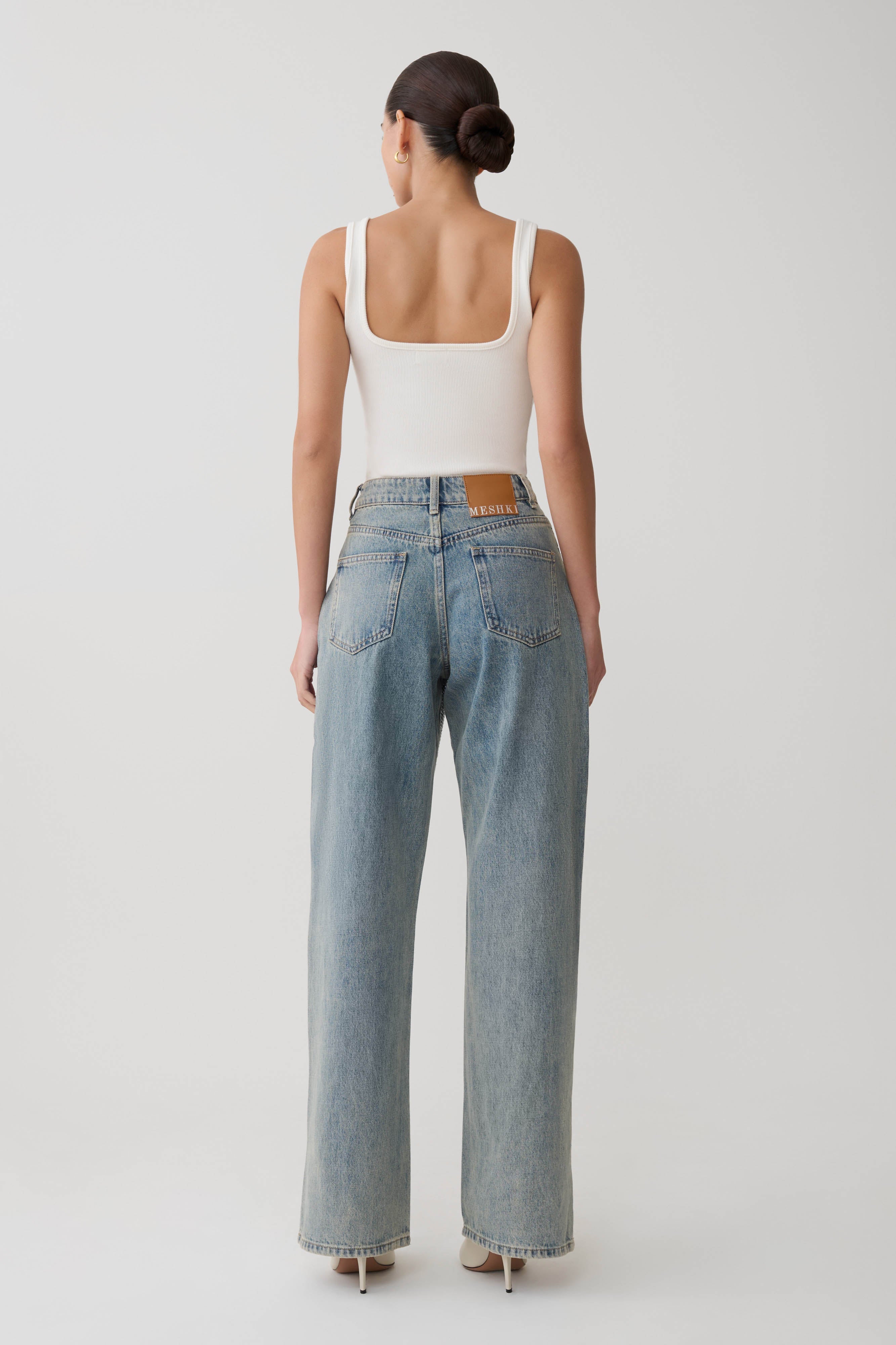 Tyla Diamante Denim Jeans - Blue/Green