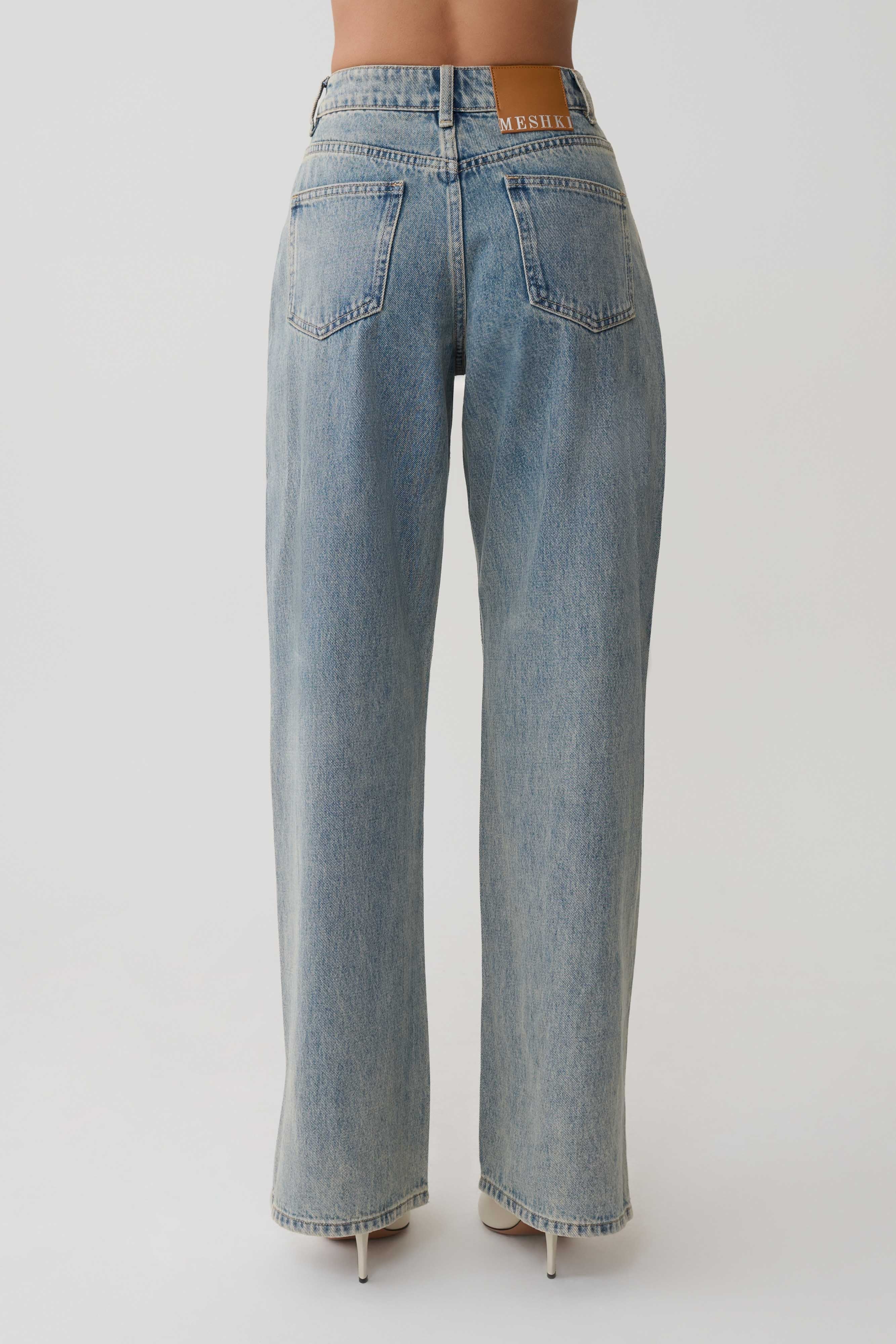 Tyla Diamante Denim Jeans - Blue/Green