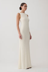 Tarna Sleeveless Slinky Maxi Dress - Bone