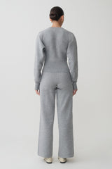 Kerrymae Straight Leg Knit Pants - Grey Marle