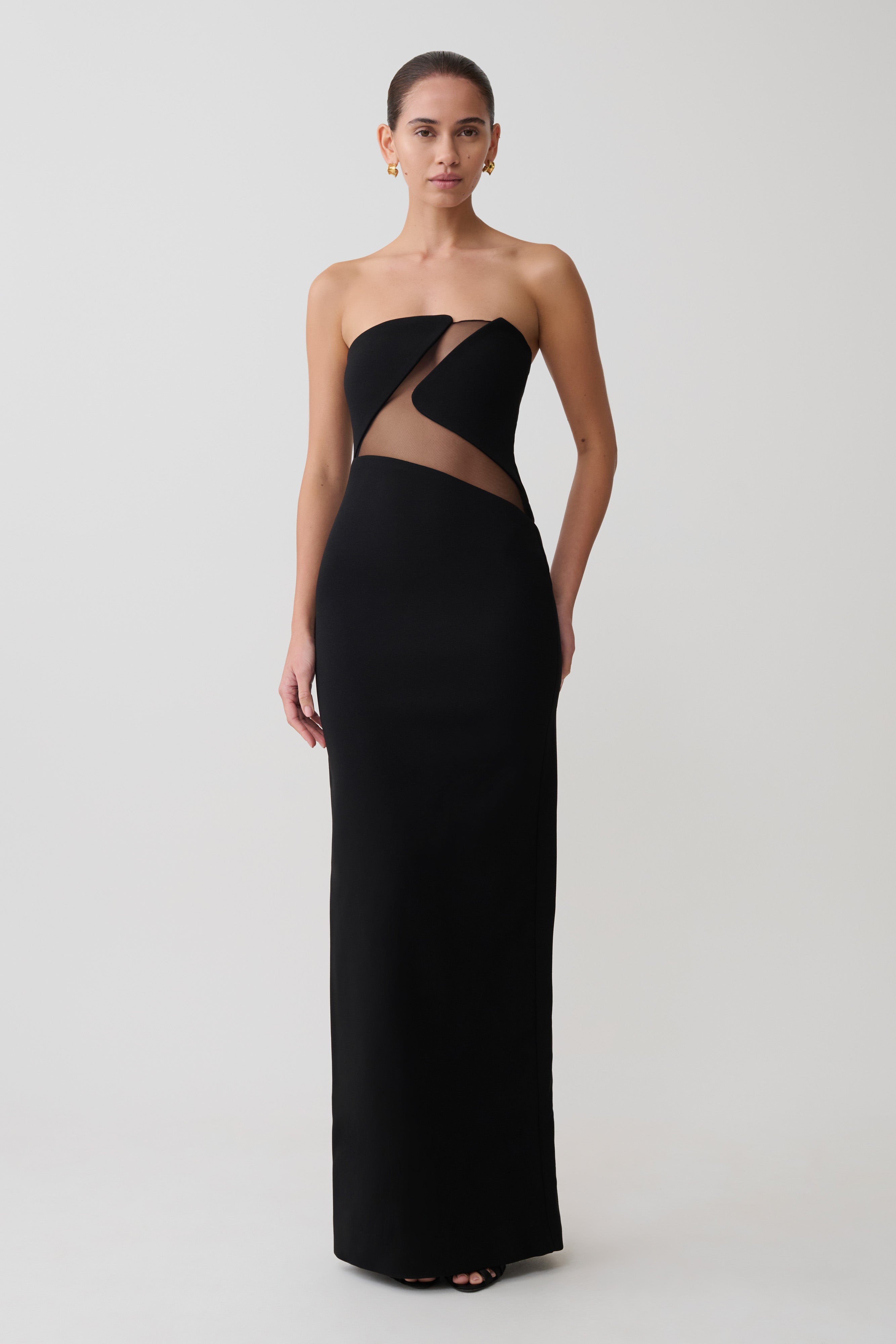 Lianne Strapless Maxi Dress - Black