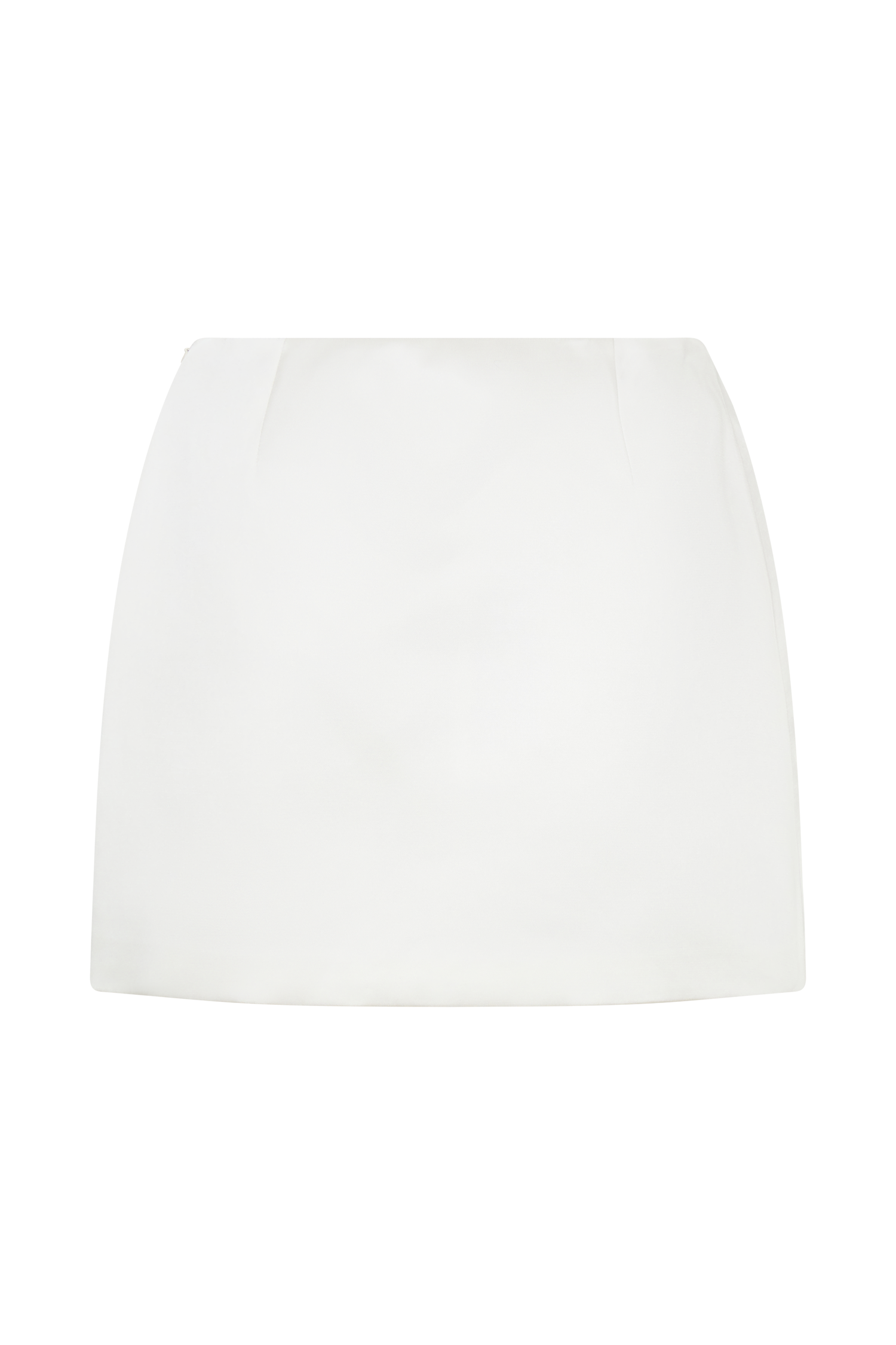 Adeline Satin Mini Skirt - White
