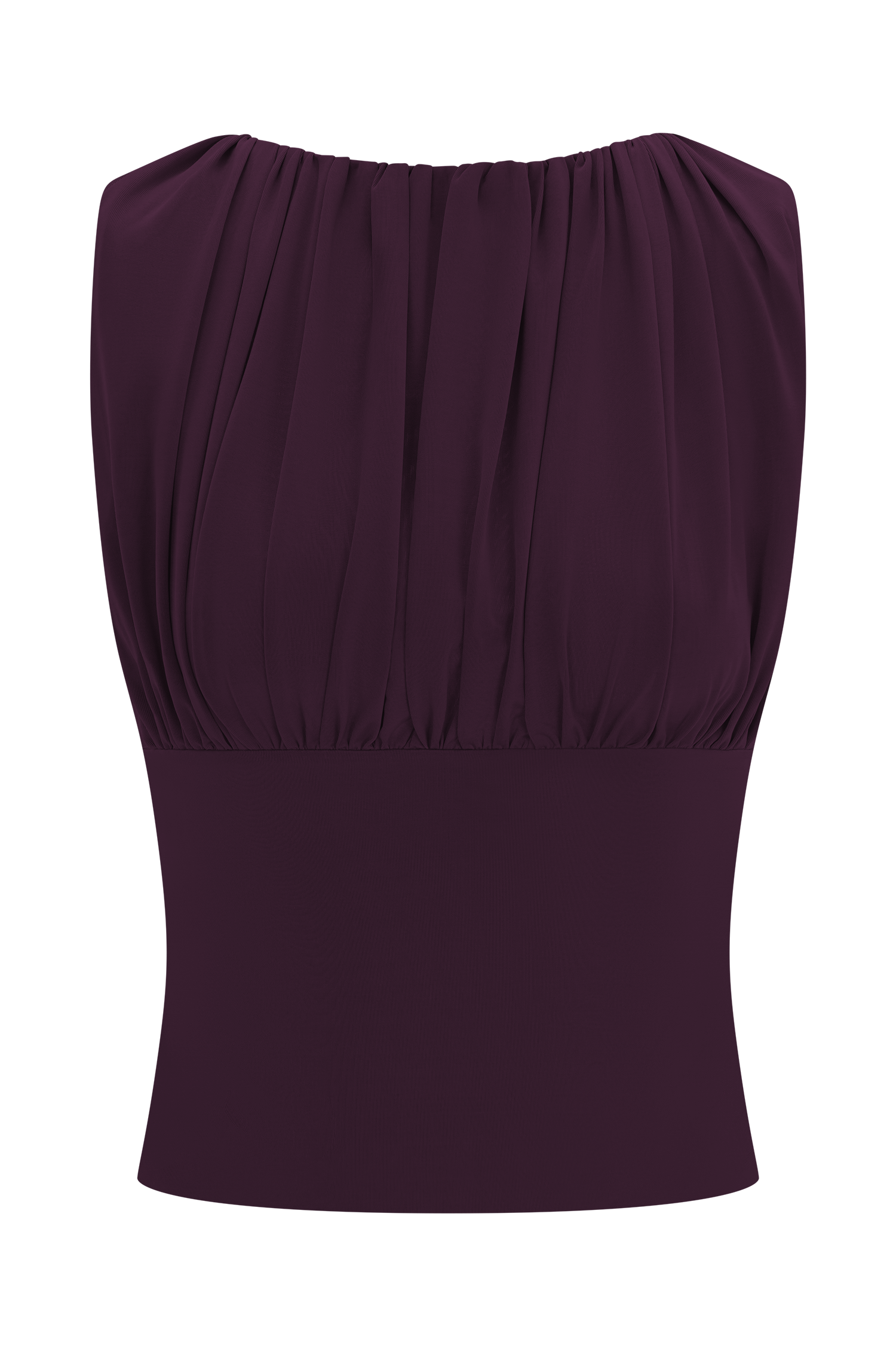 Erina Slinky Open Back Top - Aubergine