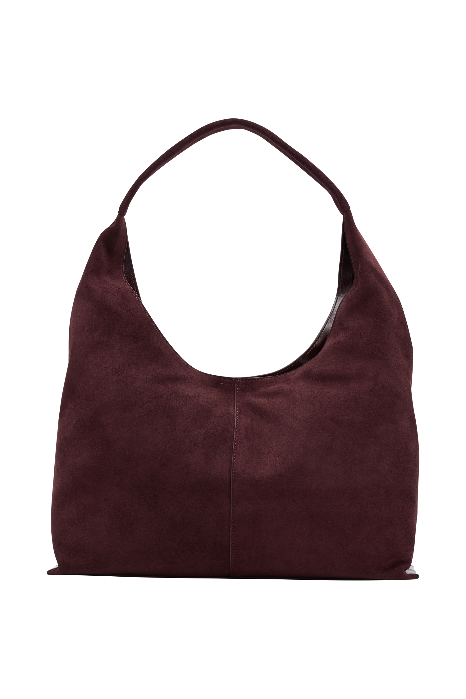 Hazel Slouchy Suede Bag - Burgundy