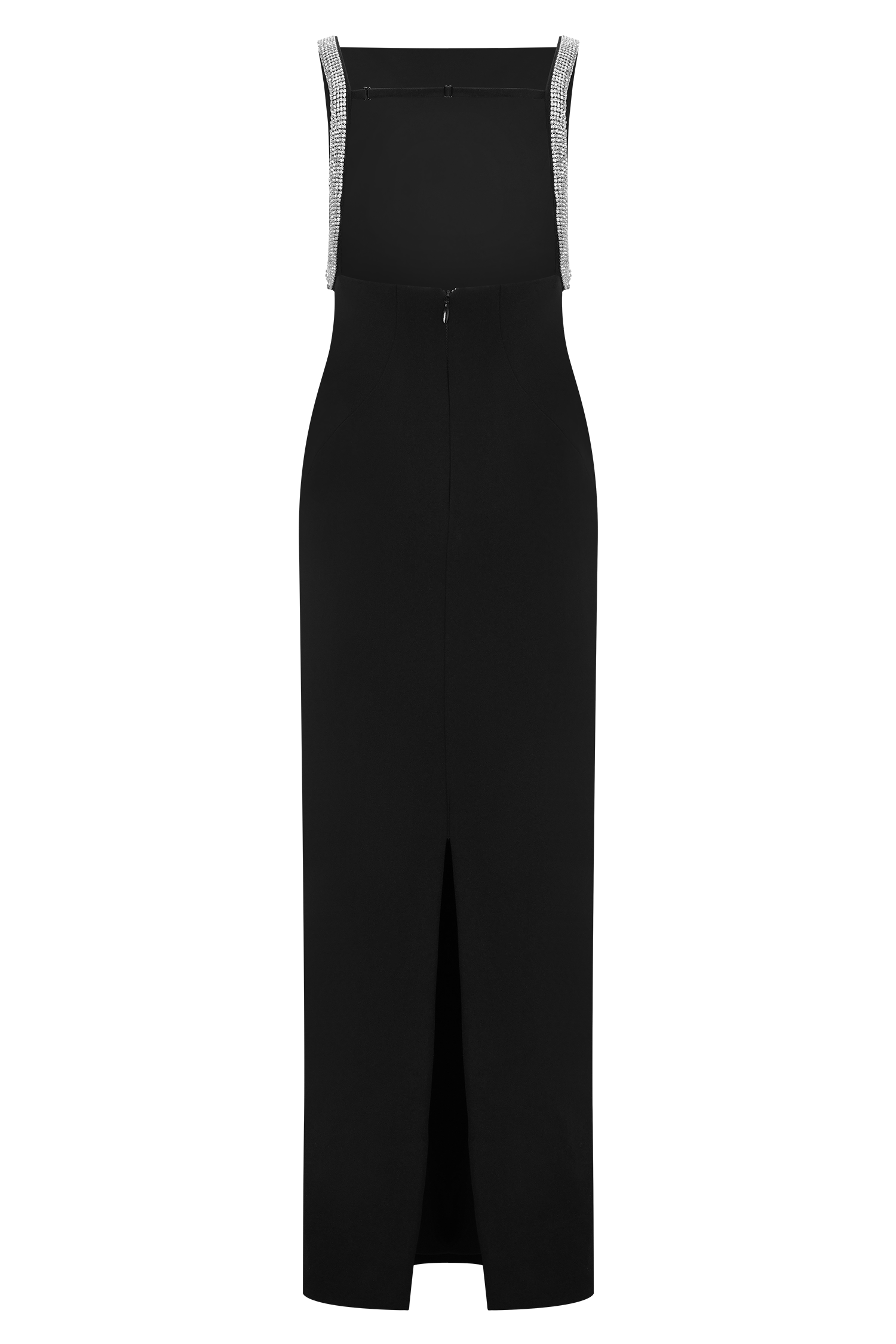 Lorde Embellished Crepe Maxi Dress - Black