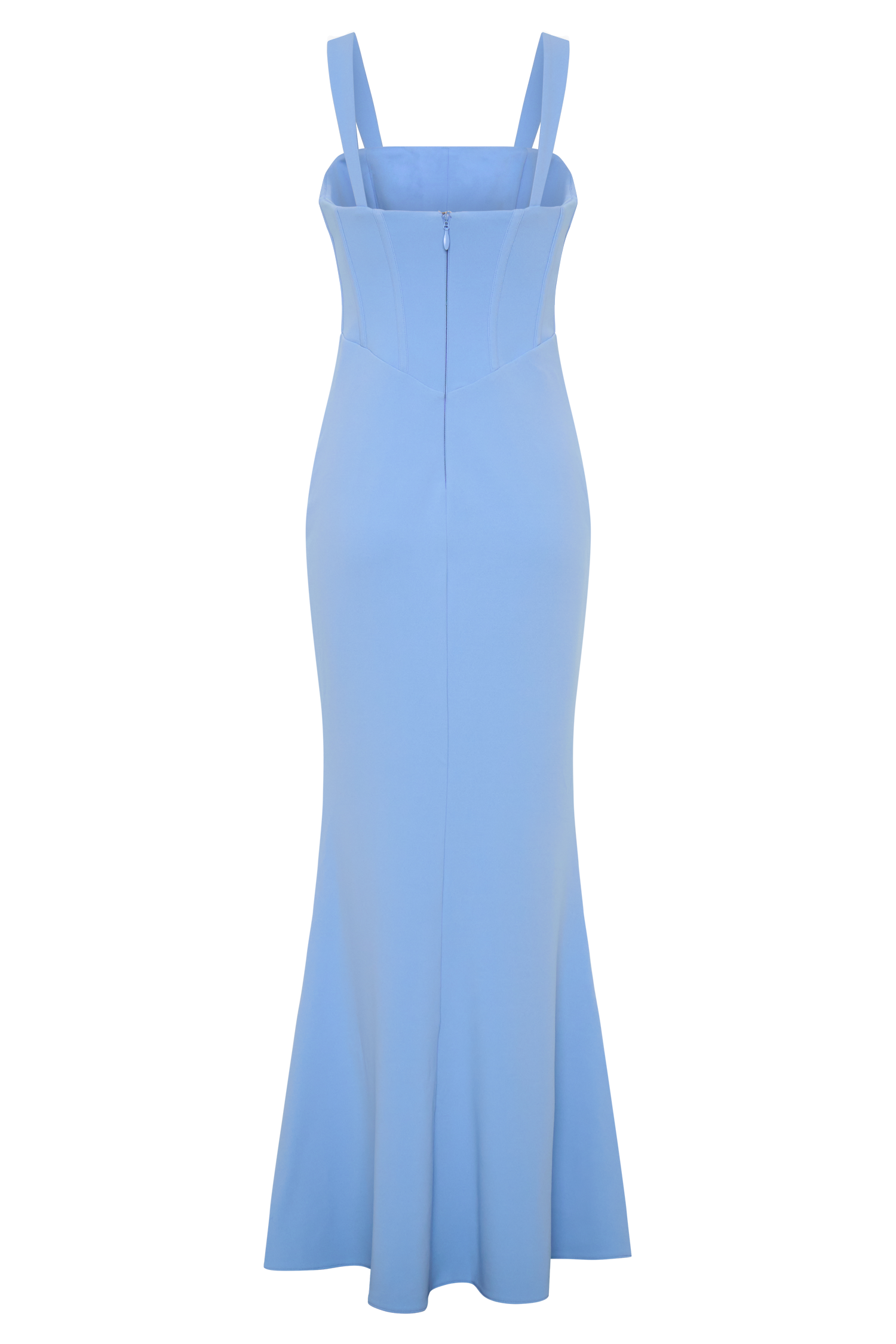 Luella Crepe Corset Maxi Dress - Cornflower Blue