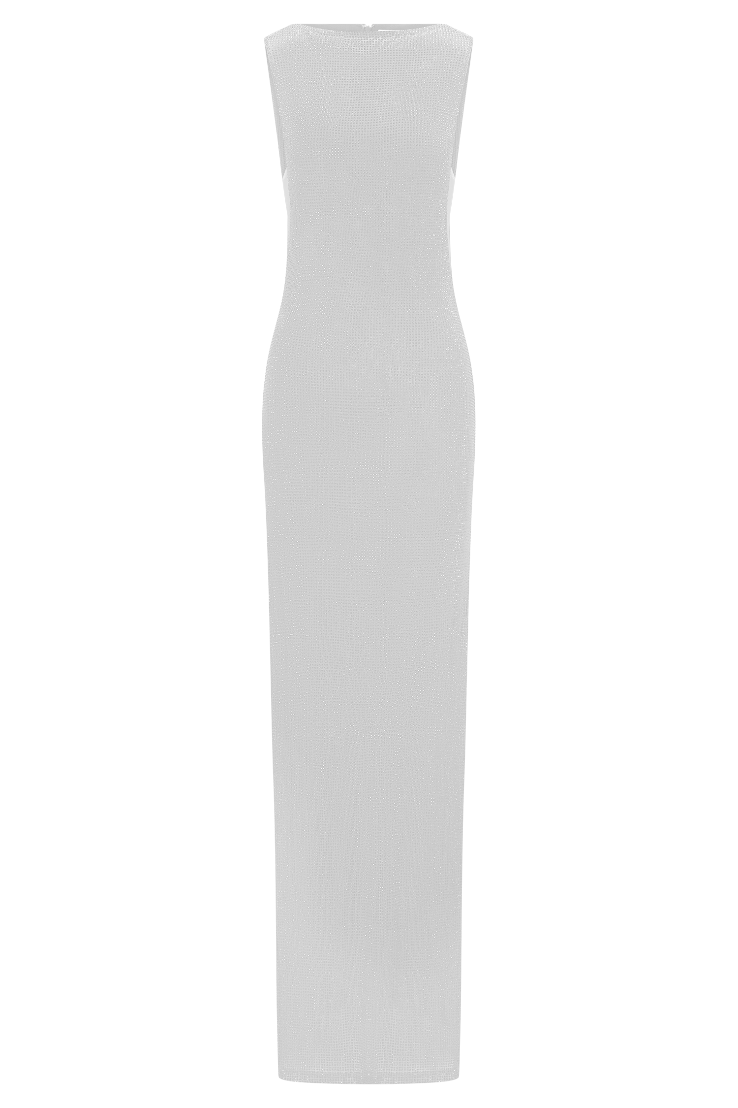 Magnolia Sleeveless Diamante Maxi Dress - Silver