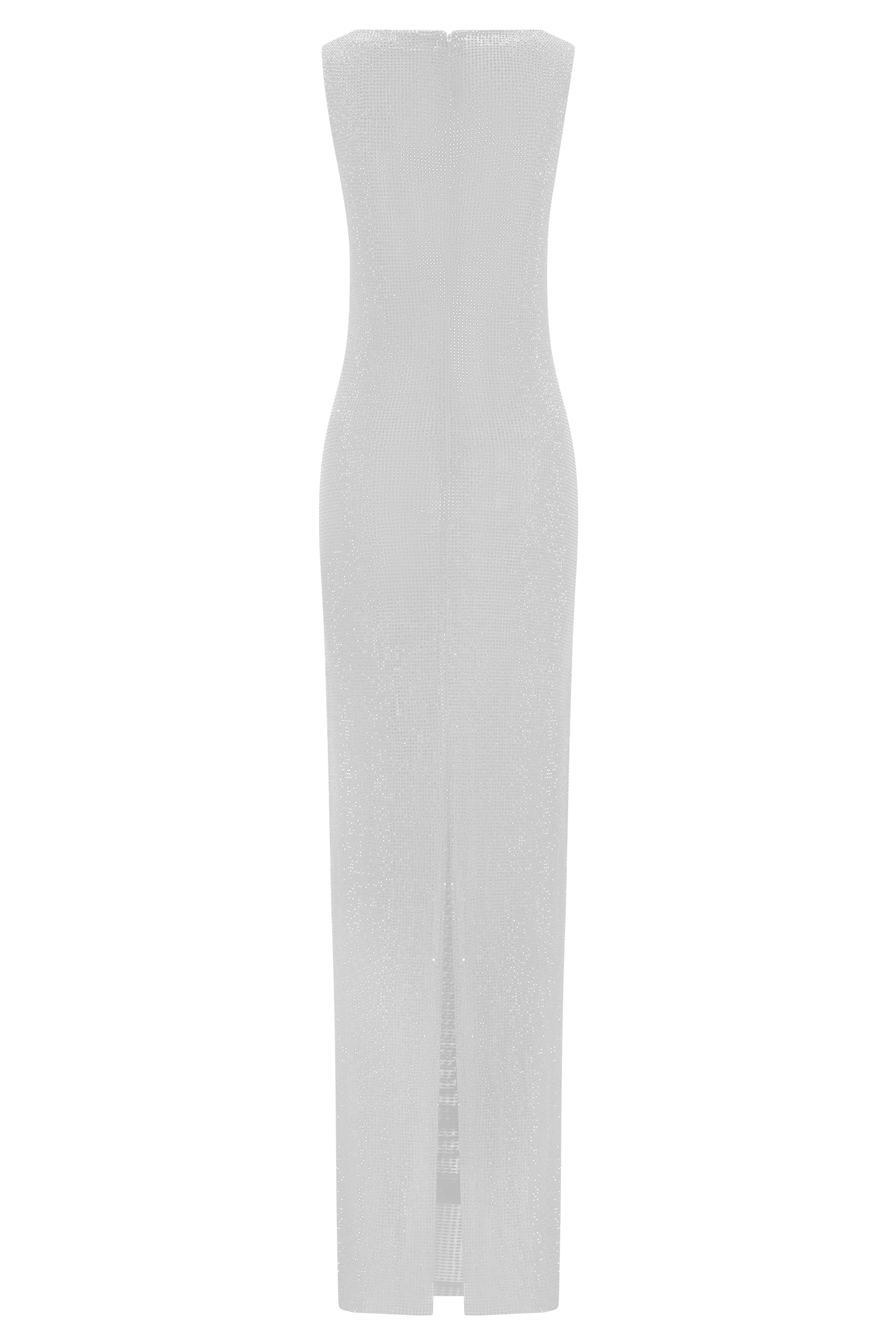 Magnolia Sleeveless Diamante Maxi Dress - Silver
