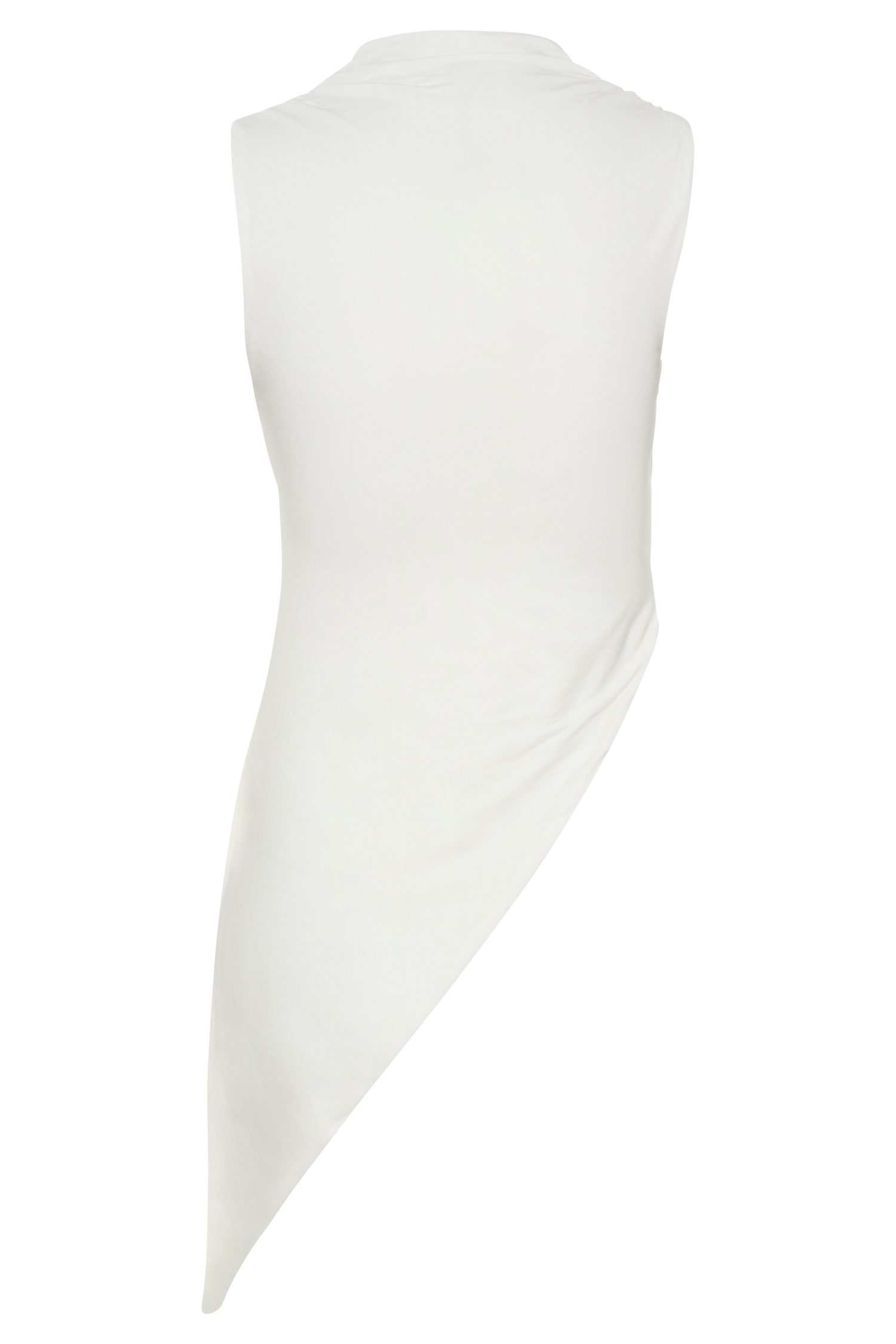 Suong High Neck Gathered Top - White