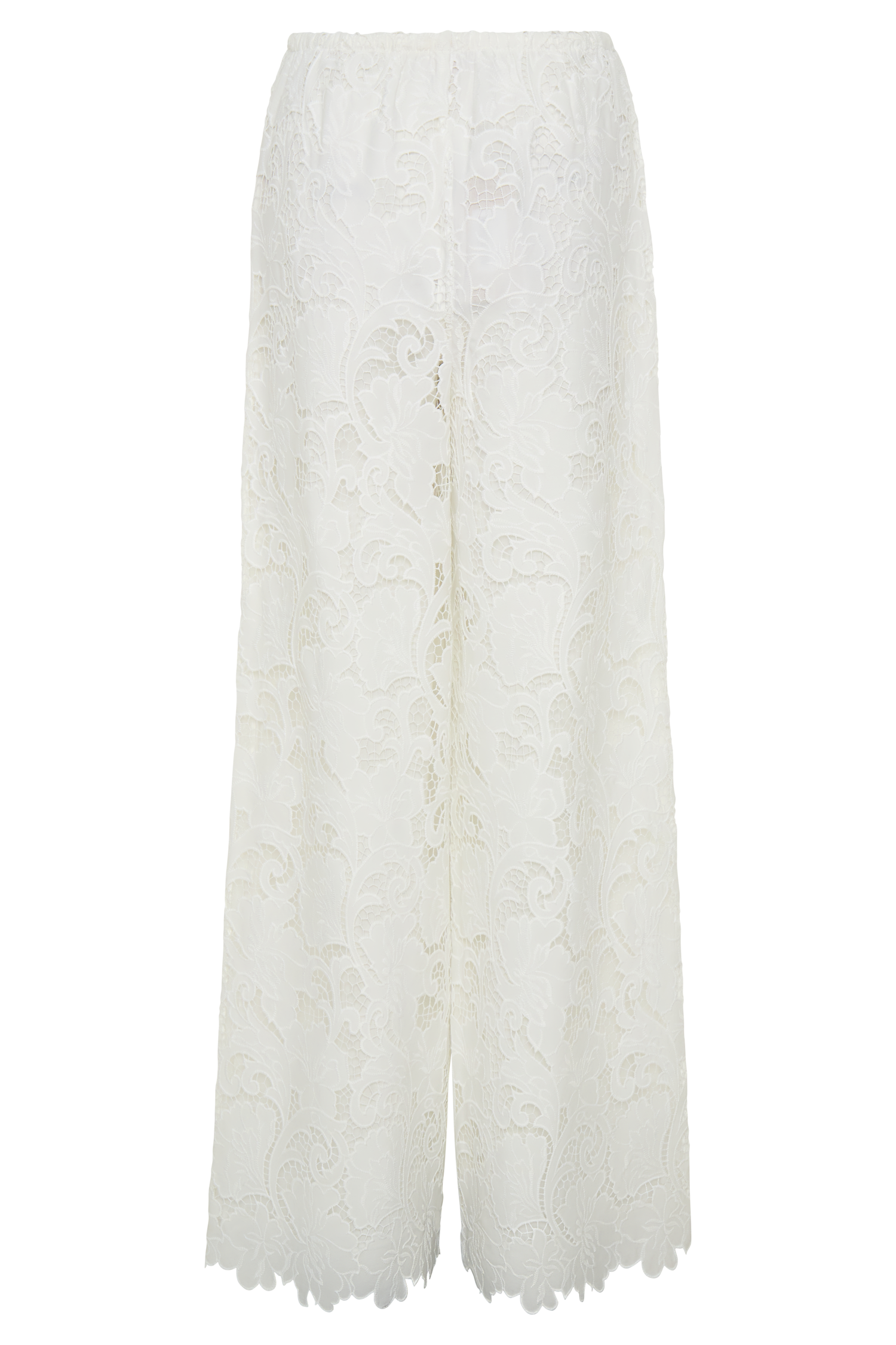 Tessa Broderie Straight Leg Pants - White