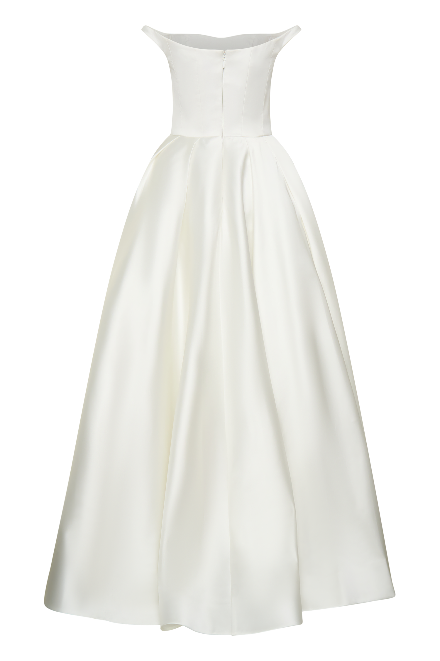 Willow Off Shoulder Satin Maxi Gown - White